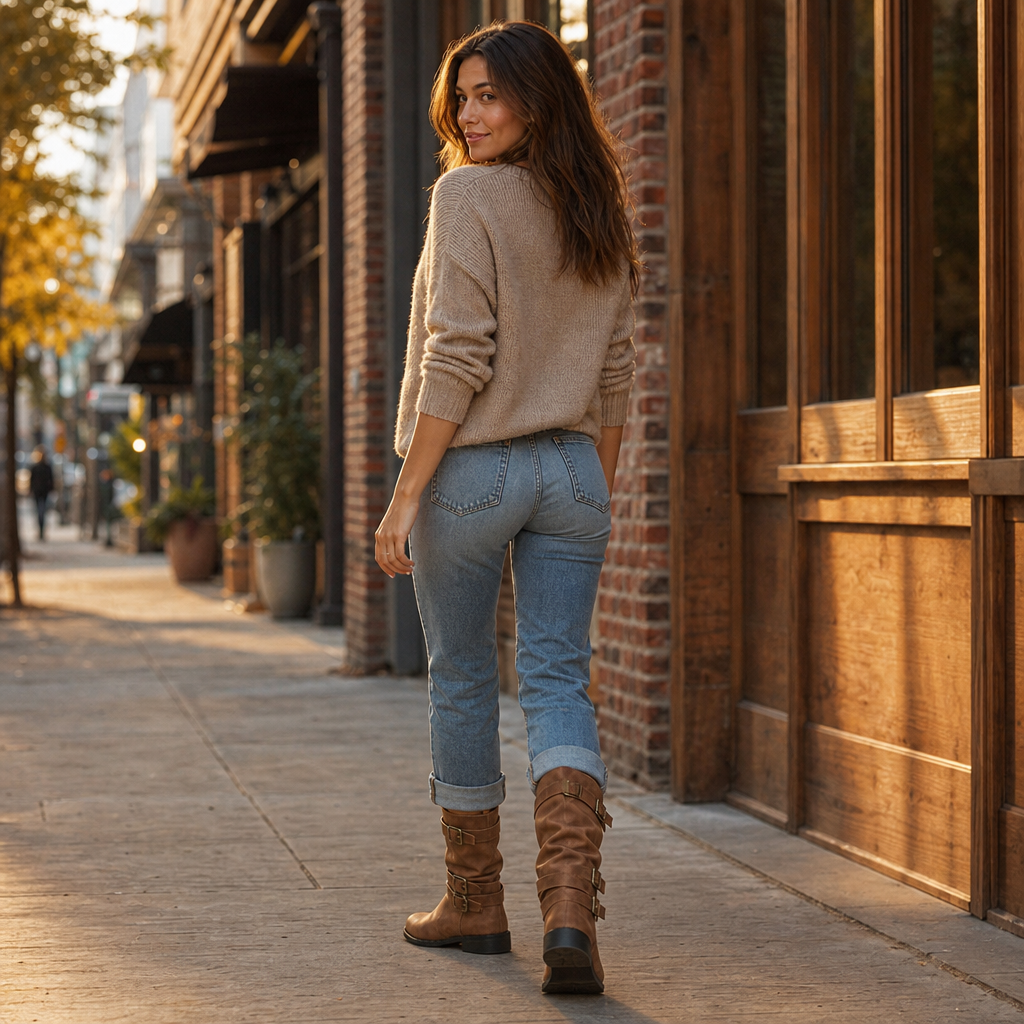 Bootara – Slouchy Buckle Mid-Calf Boots