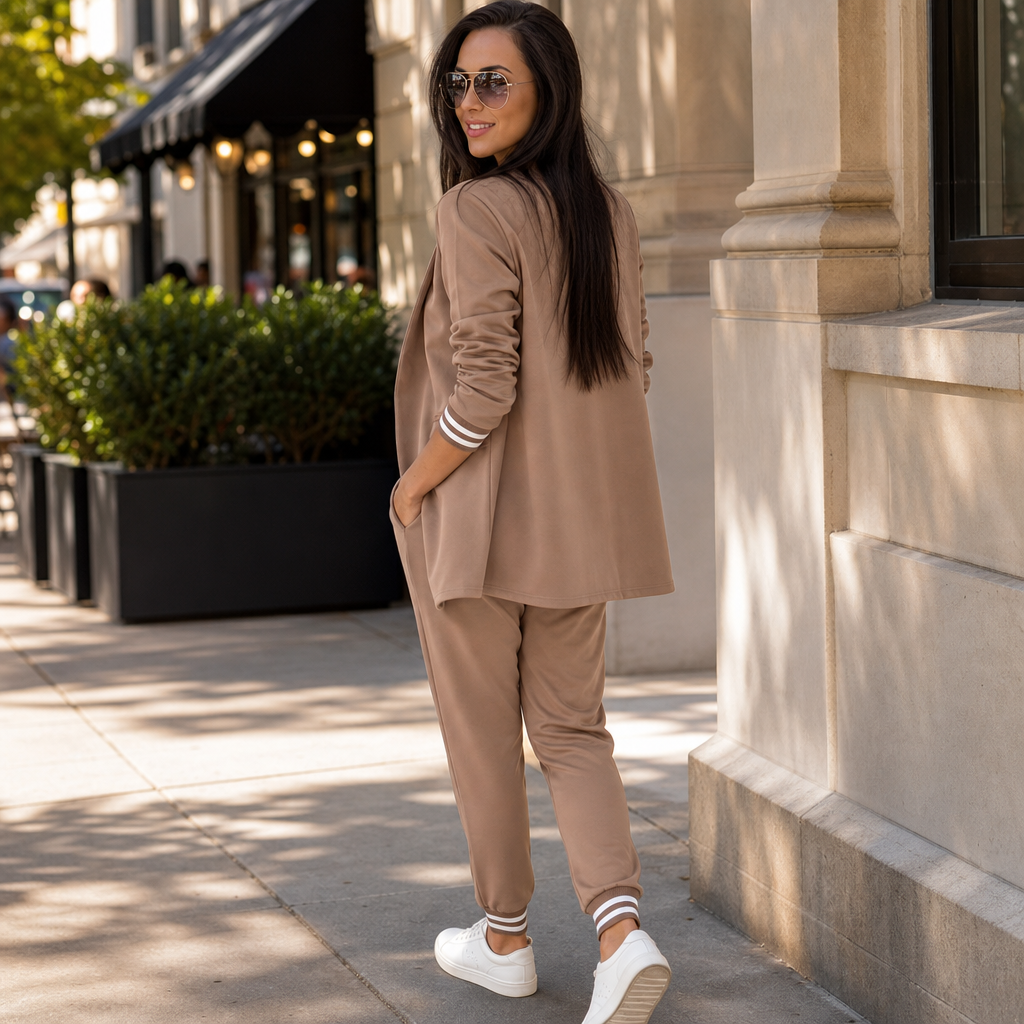 Vellora – Open-Front Blazer And Trouser Set