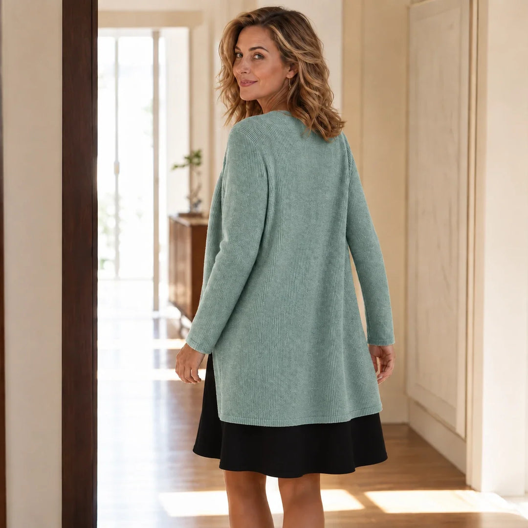 Layerelle – Color-Block Faux-Layered Knit Dress