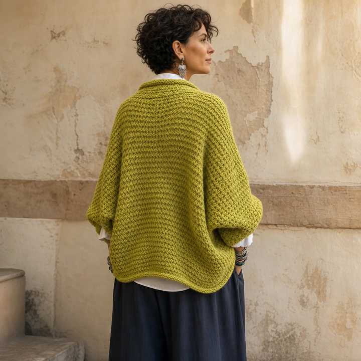 Crossovera – Chunky Knit Crossover V-Neck Sweater