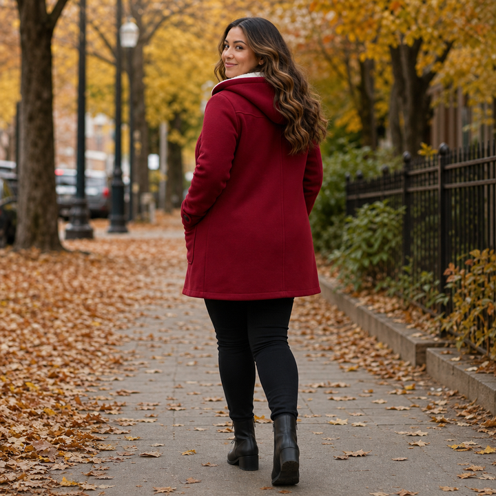 Coatelle – Hooded Mid-Length Toggle Winter Coat