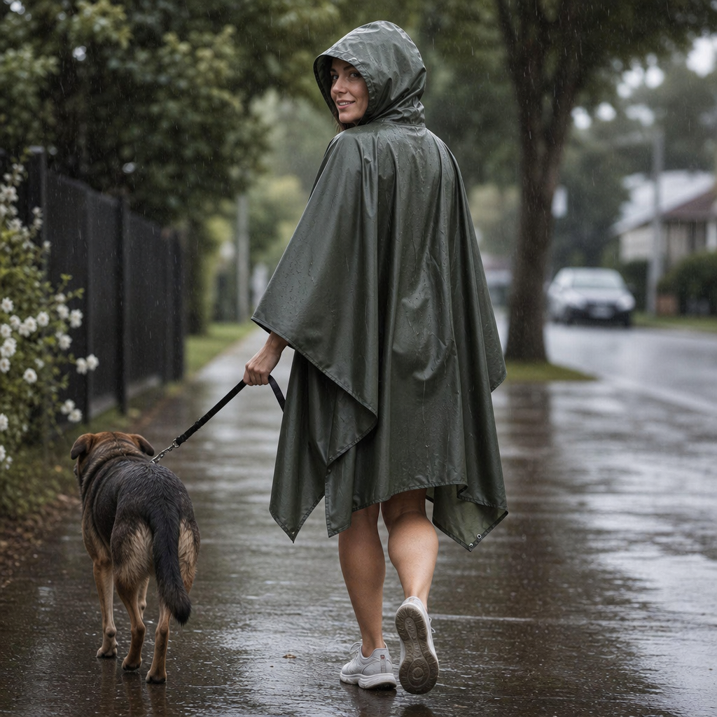 Zipdri – Full-Zip Packable Hooded Rain Poncho