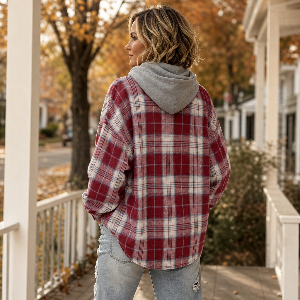 Layerly – Drop-Shoulder Oversized Plaid Button-Up