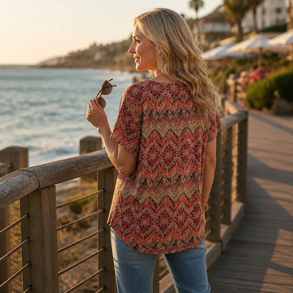 Draveil – The V-Neck Top That Skims, Not Clings