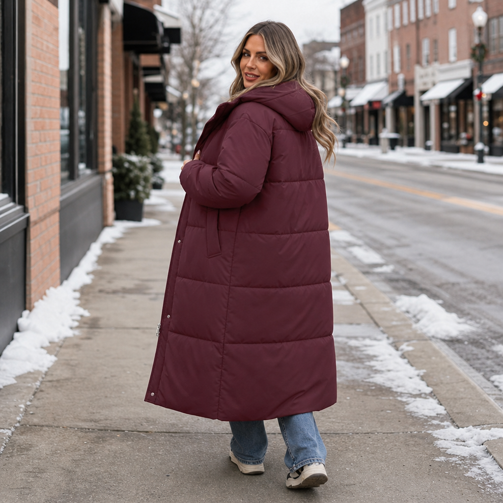 Wearbella – Long Hooded Puffer Coat