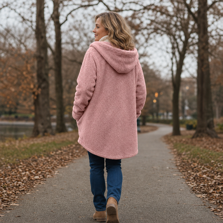 Cozyvale – Button-Front Hooded Winter Jacket