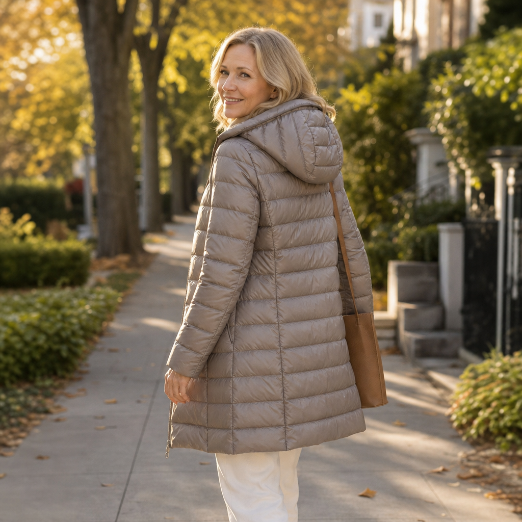 Veluna – Long Quilted Puffer Coat