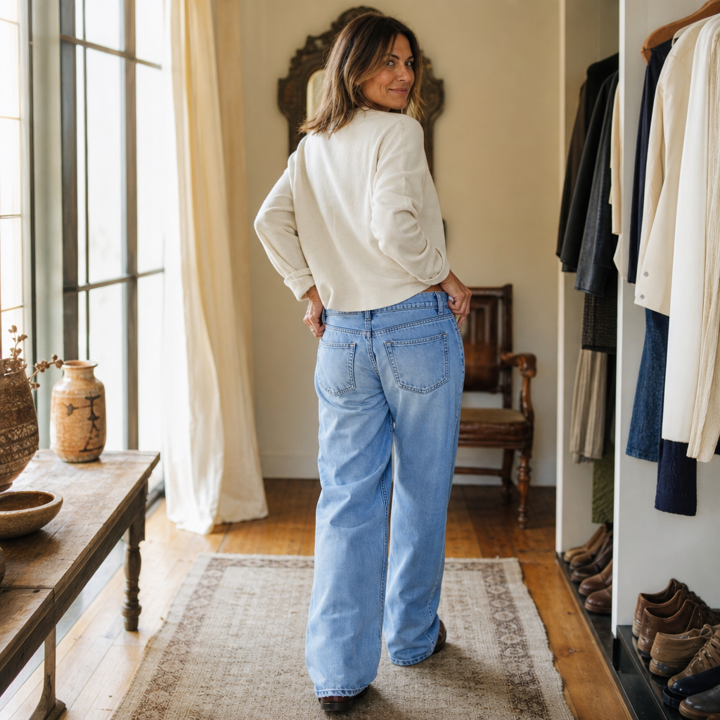 Vellarya - Wide Leg Stretch Jeans