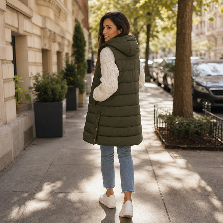 Wearbella – Longline Zip-Up Puffer Vest
