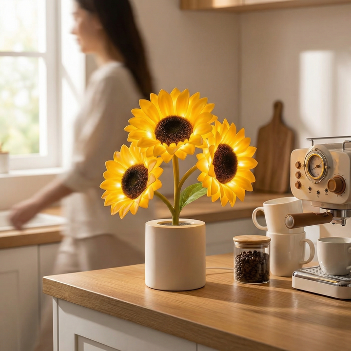 Solara™ Rechargeable Sunflower Table Lamp