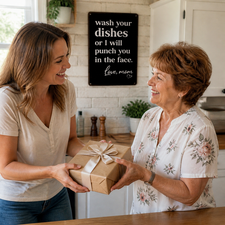 Mamacheek™ – Funny Kitchen Sign for Moms Who Run the House
