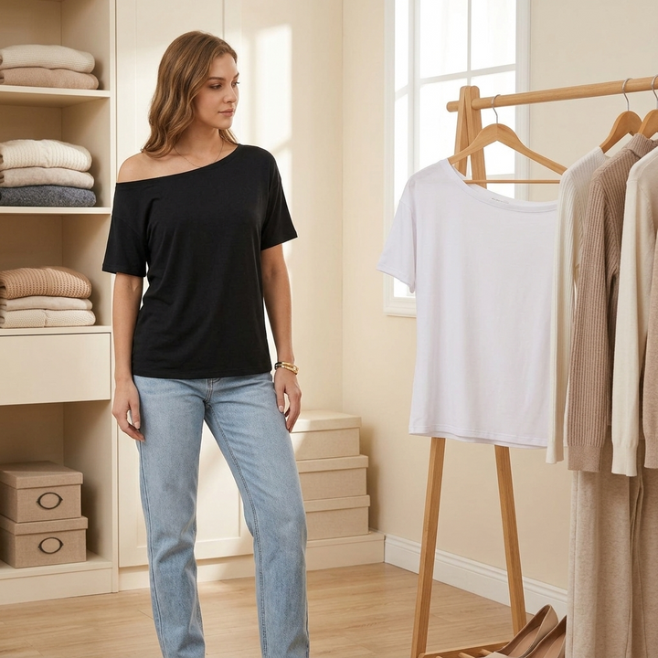 Elowen™ – Soft Cotton Off Shoulder Top Set