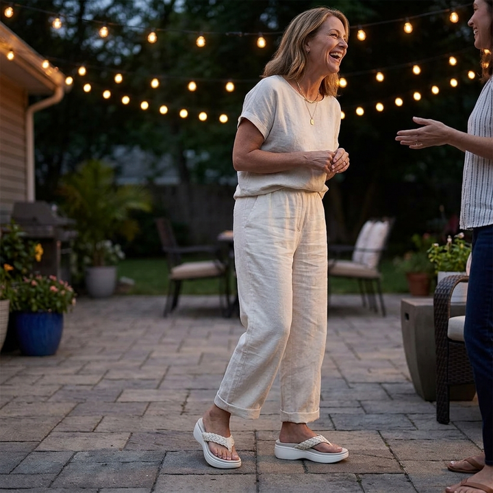 Soléna™ – Braided Platform Sandal for All Day Comfort