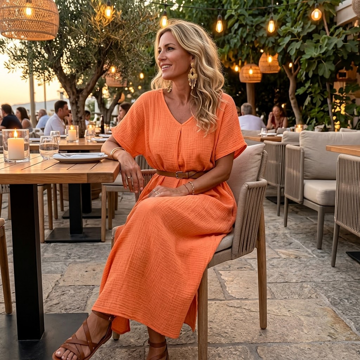 Lunessa™ – Breezy Cotton Linen Summer Dress