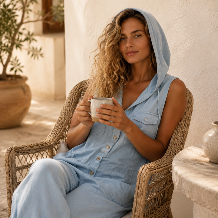 Solenya™ - Hooded Sleeveless Jumpsuit