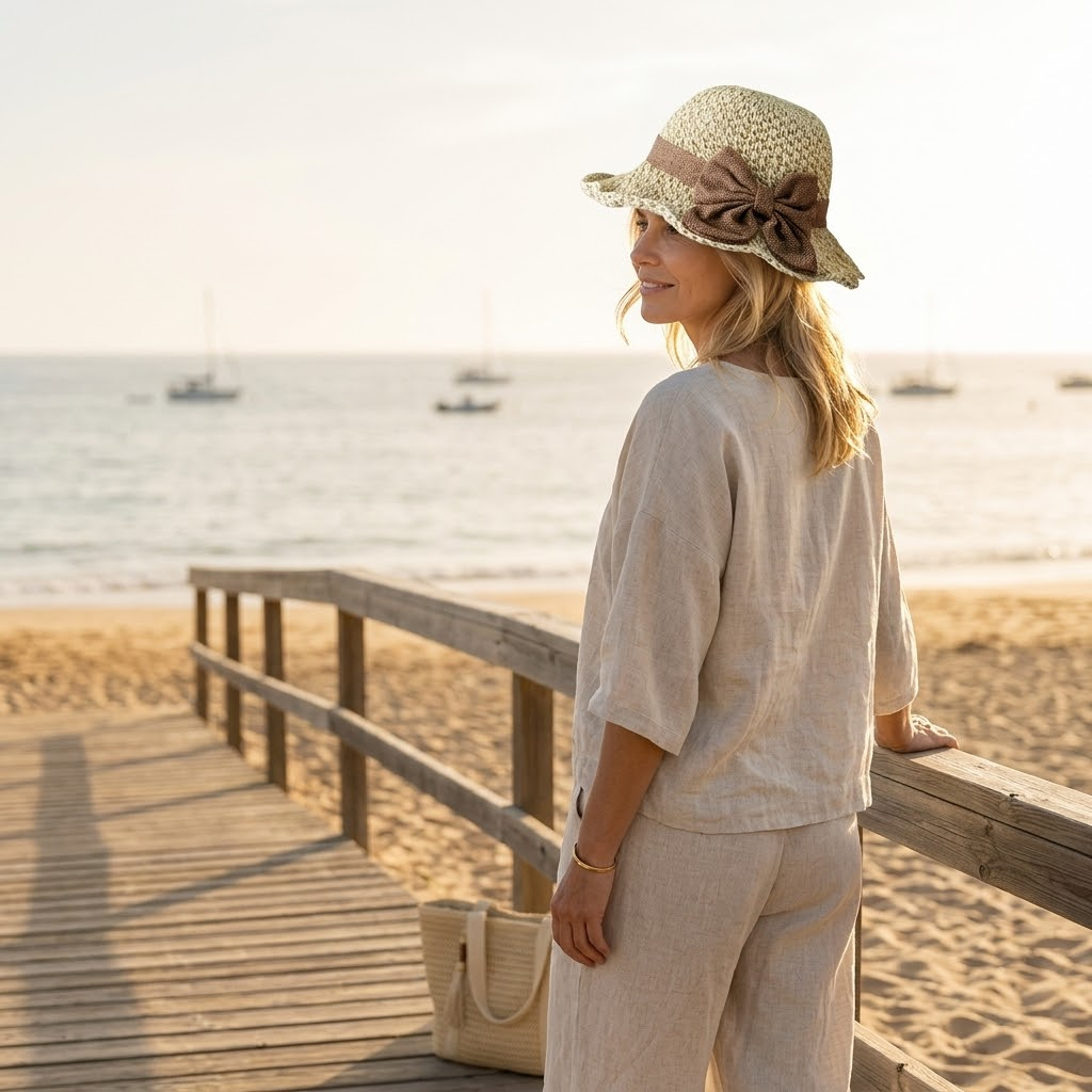 Bellabrim™ – Woven Straw Hat with Bow Detail