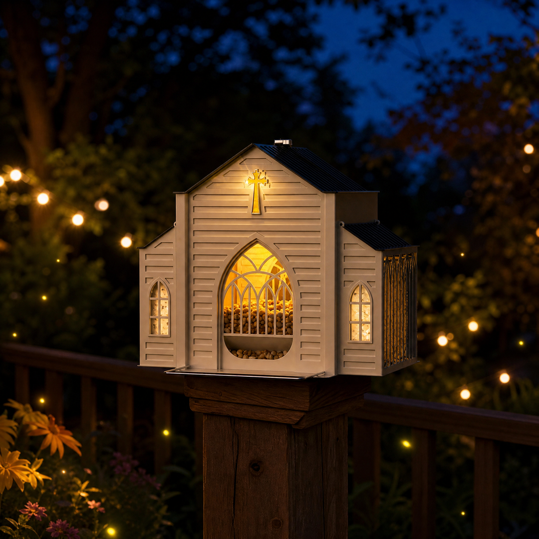Sanctora™ – Solar Chapel Bird Feeder