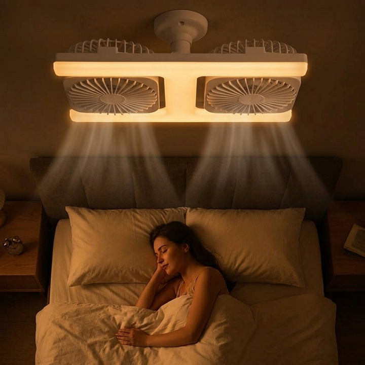 Breezo™ – Screw-In Ceiling Fan with LED Light