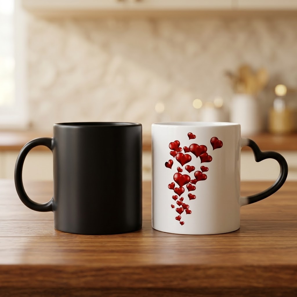 Lovira™ - Heart-Reveal Coffee Mug with Hidden Hearts