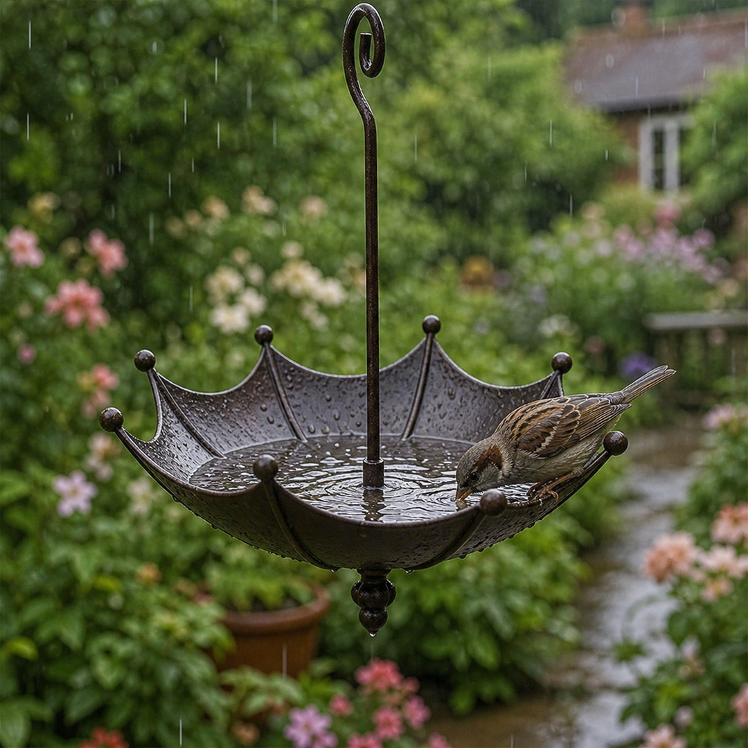Veluna™ Hanging Umbrella Bird Feeder & Bath