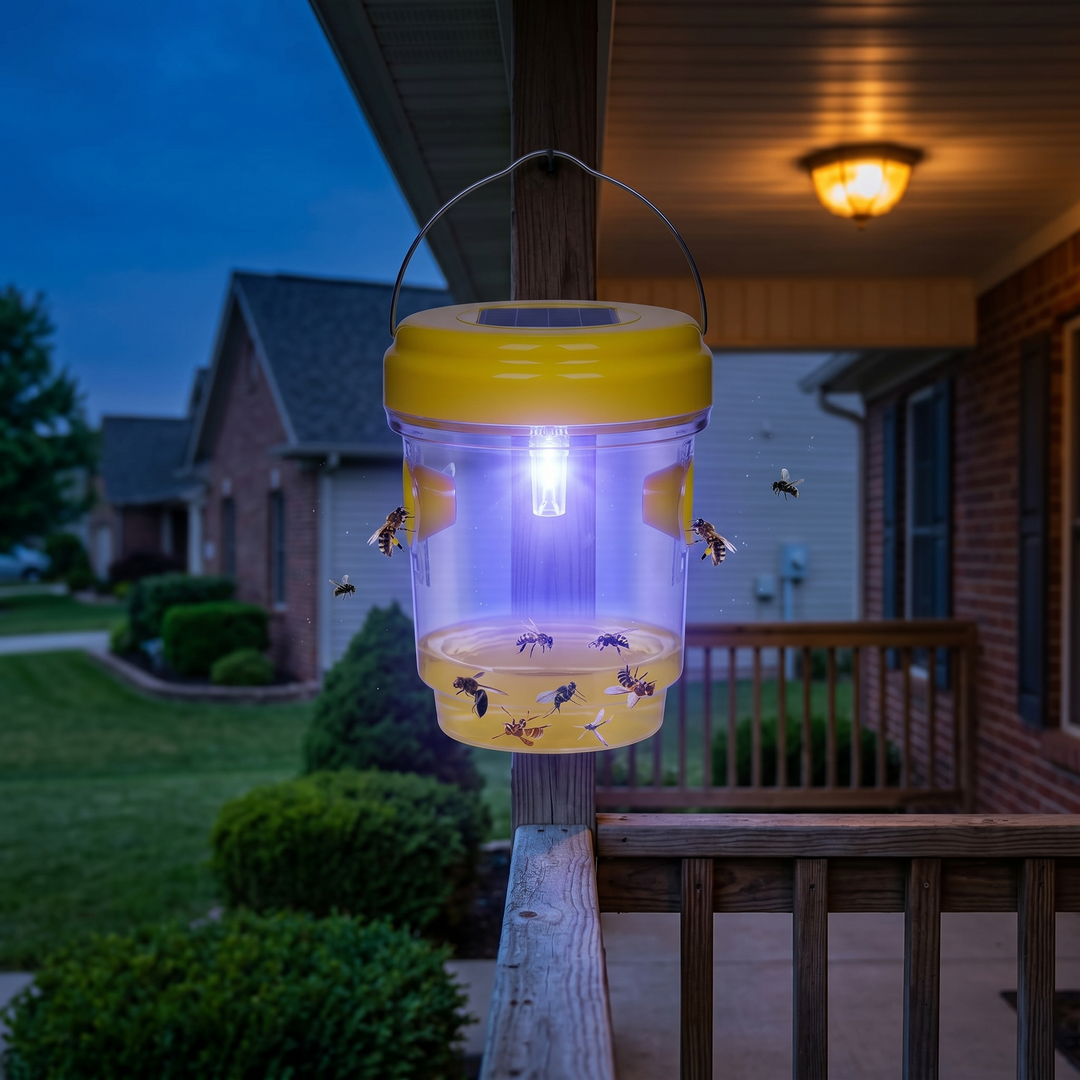 Waspora™ Solar Wasp Trap with LED for Day and Night Catching (2Pack)