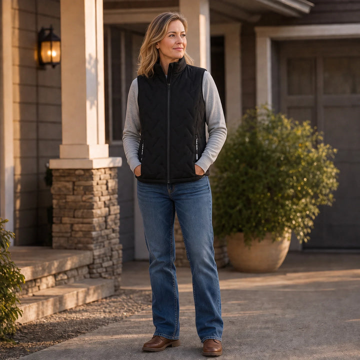 Easewell – Fleece-Lined-Look Zip-Pocket Vest