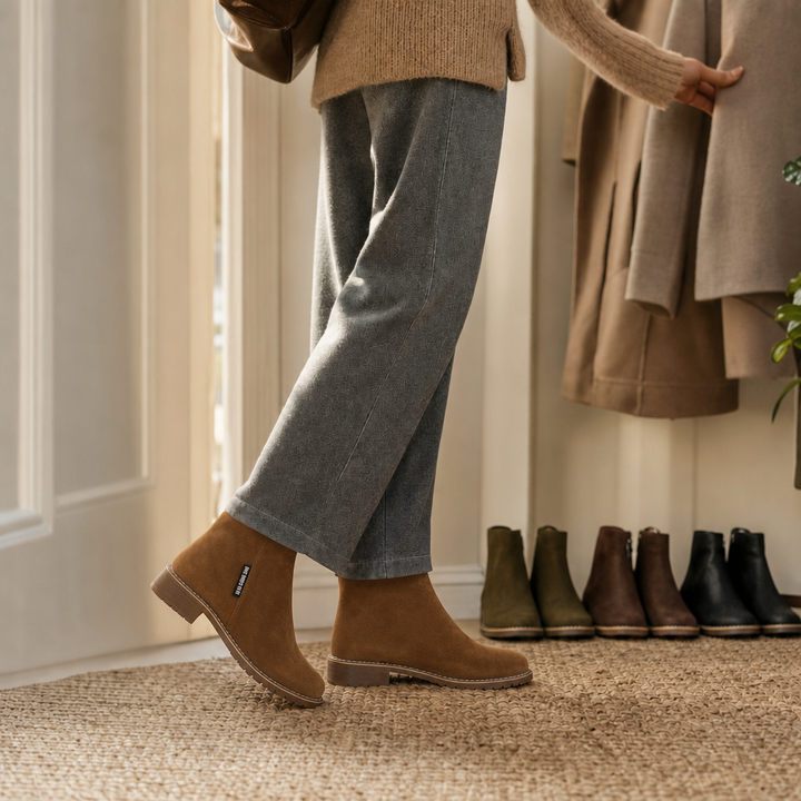 Wearbella – Faux Shearling-Lined Suede Ankle Boots