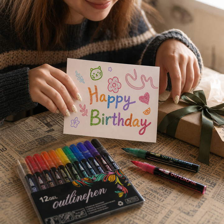 Outlynn – Self-Outline Dual-Tip Glitter Markers