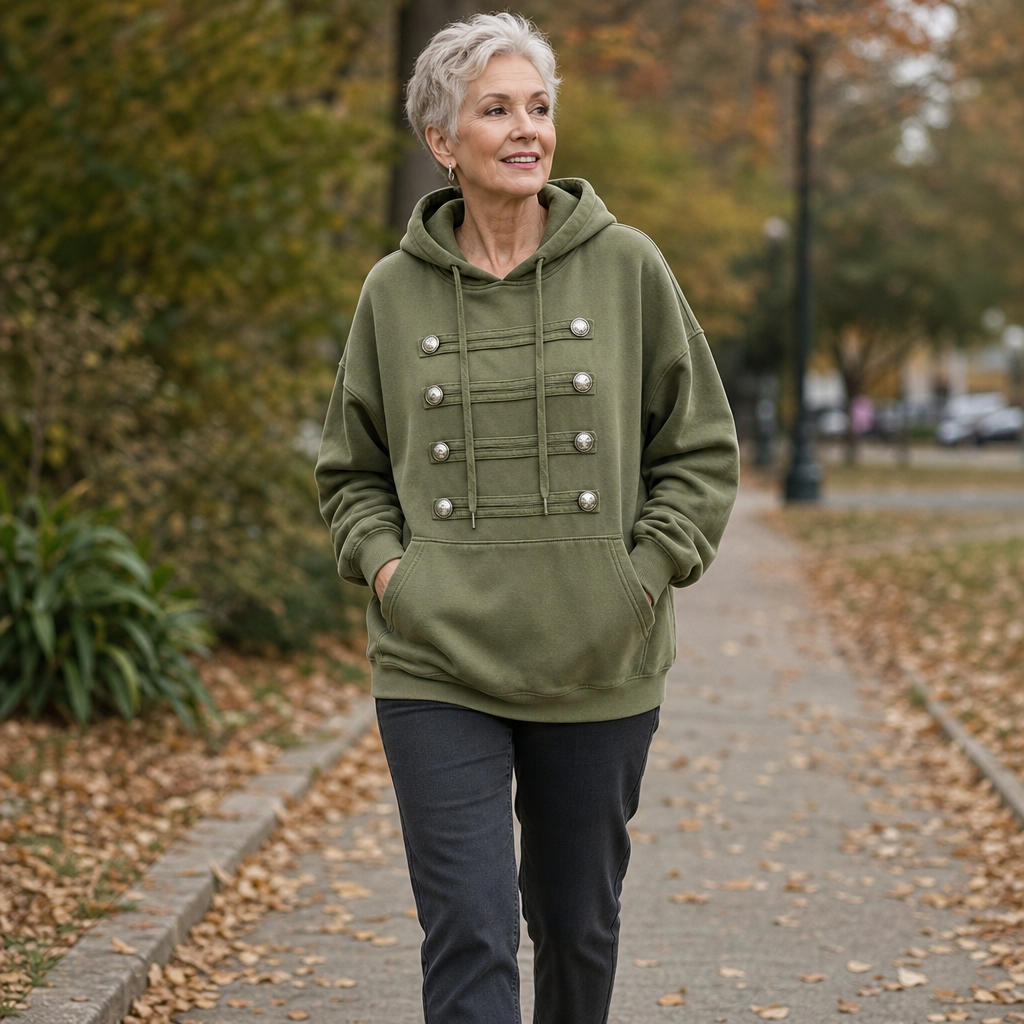 Fieldcrest – Silver Button Military-Style Hoodie