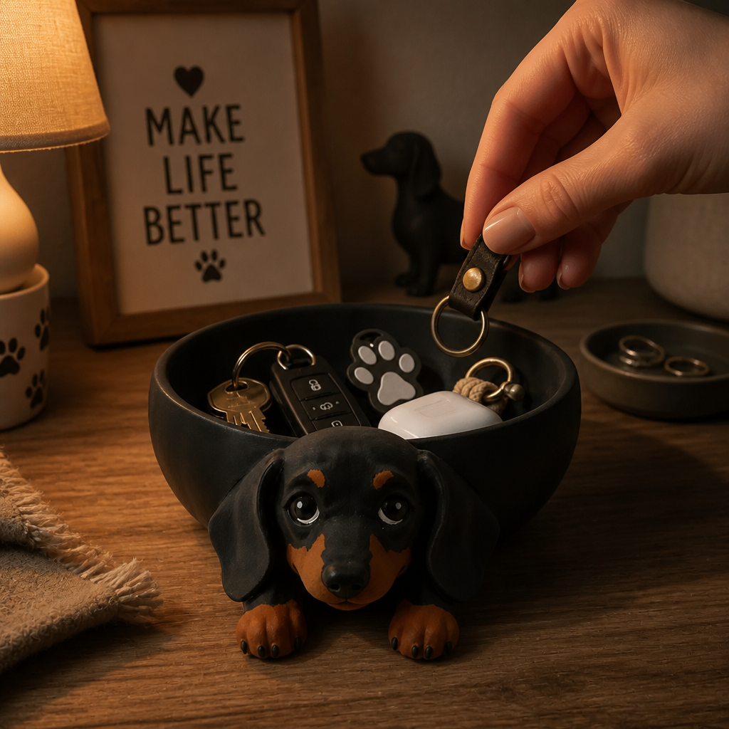 Wienerly – Dachshund Tray That Gives Loose Keys A Home