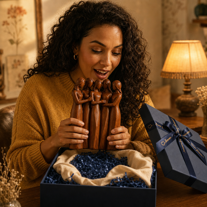 Heartwoven – Heart-Hand Resin Friendship Sculpture