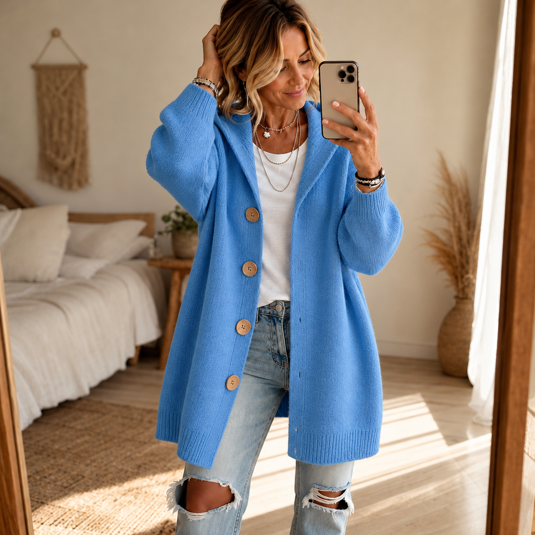 Ribelle – Chunky Rib-Knit Hooded Cardigan
