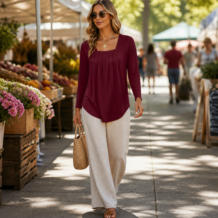 Linora – The Stretch Tunic That Skims, Never Clings