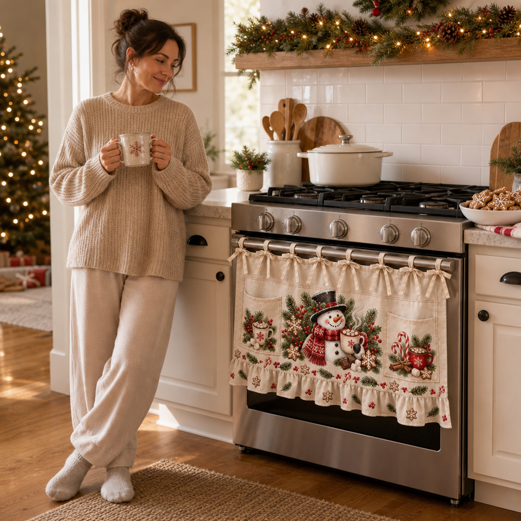 Hearth & Holly – Tie-On Pocketed Christmas Appliance Skirt