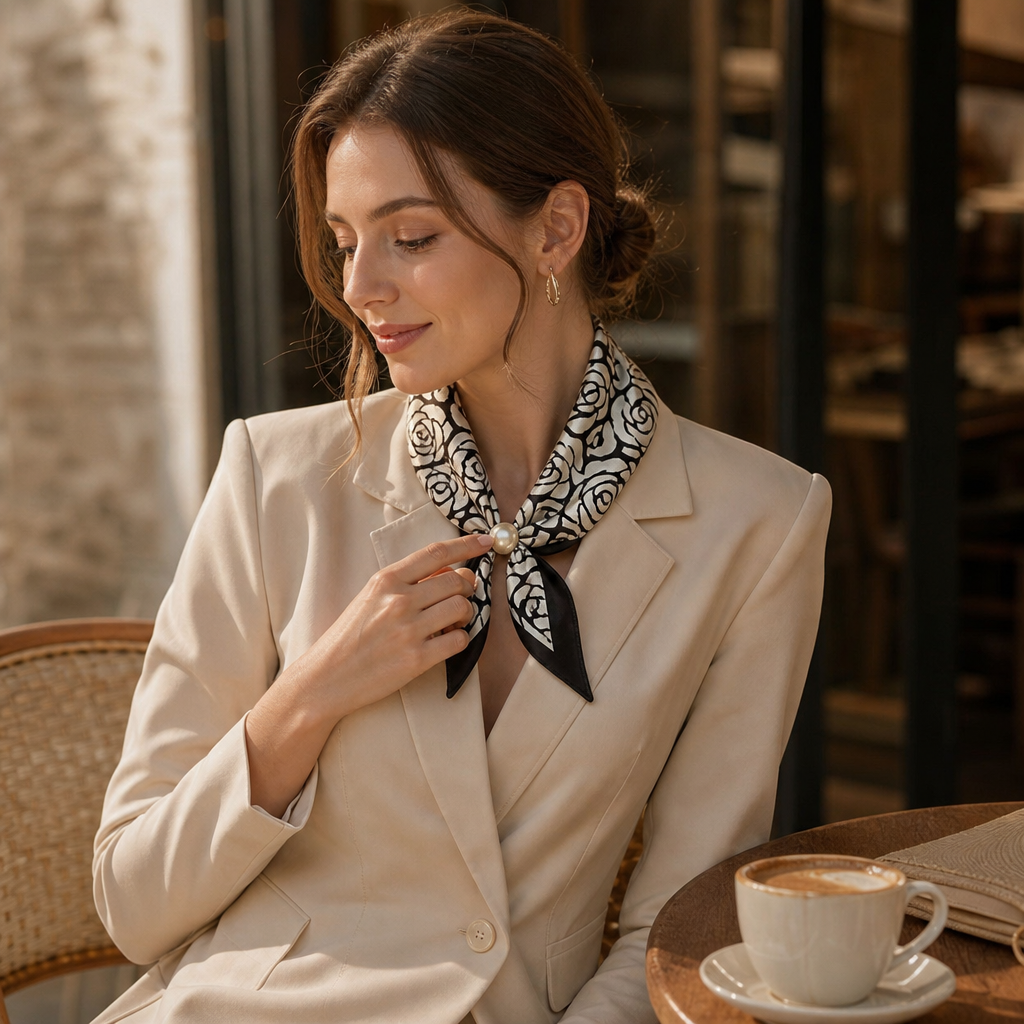 Pearluxe – Faux Pearl Magnetic Scarf Clasp
