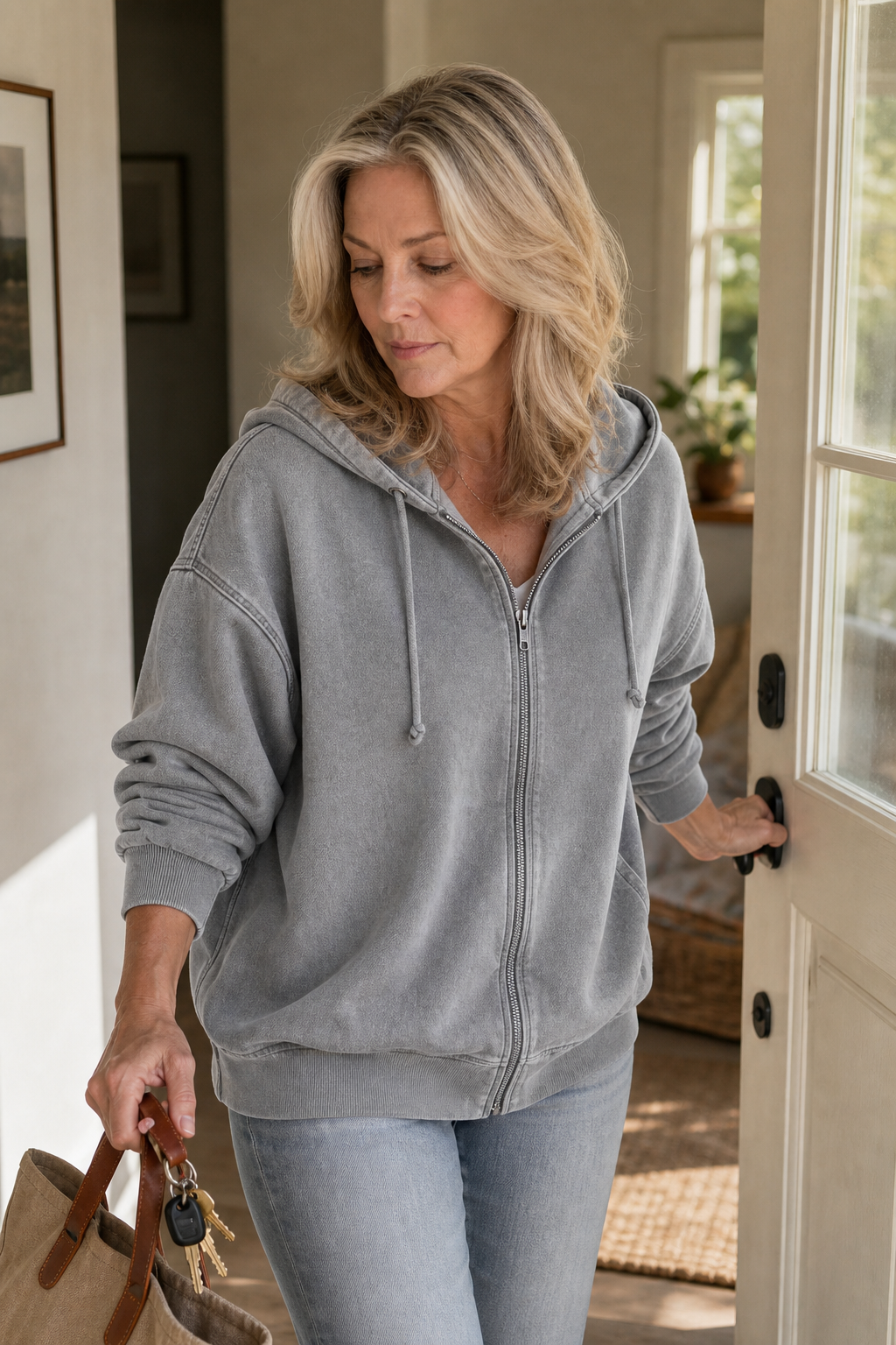 Rethread – Washed Relaxed Zip-Up Hoodie