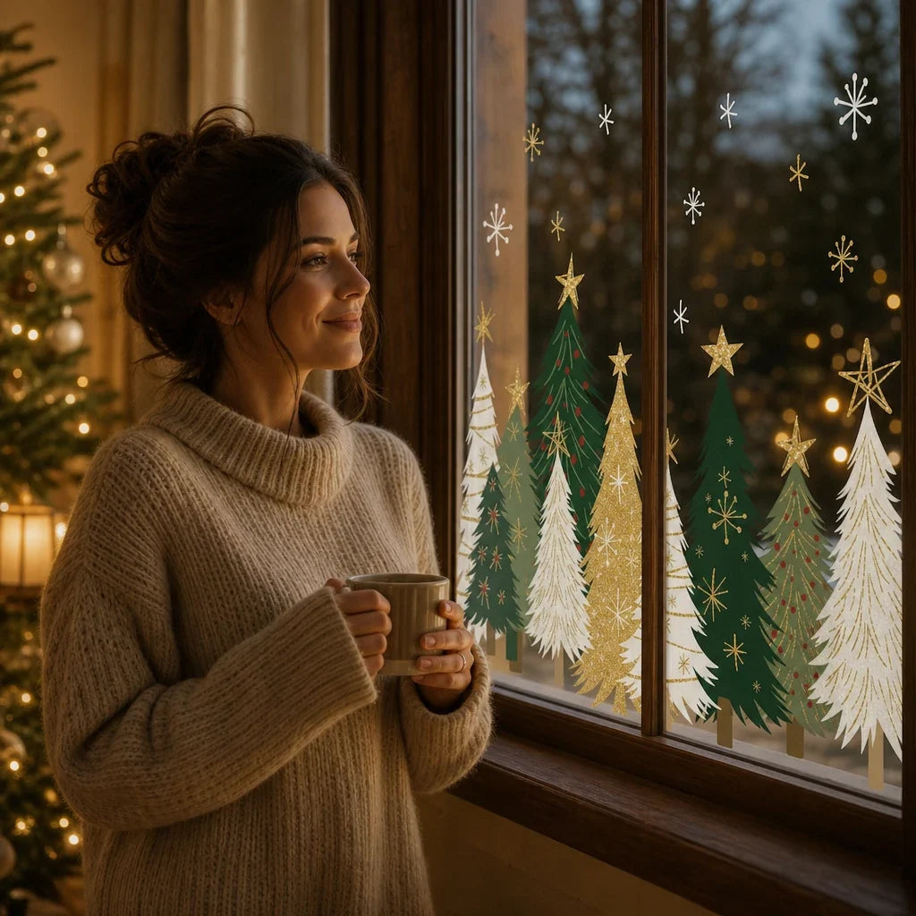 Merryvue – Double-Sided Static-Cling Christmas Window Decals