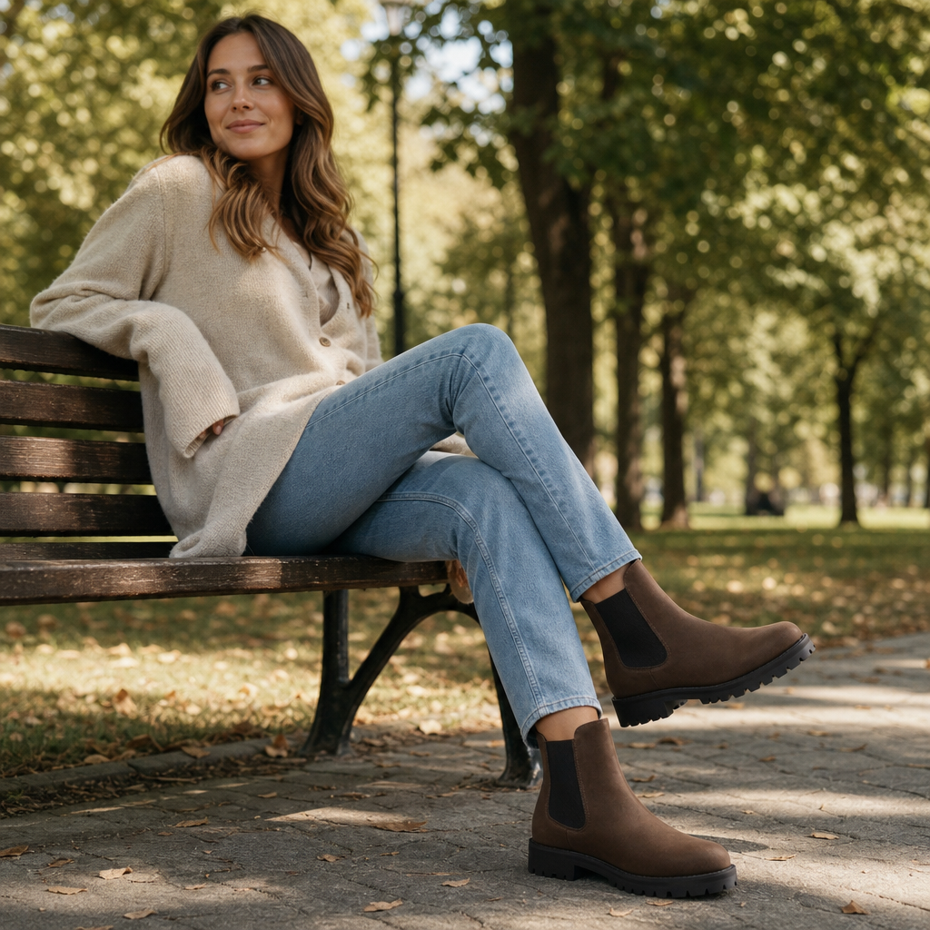 Everstride – Brown Chelsea Ankle Boots