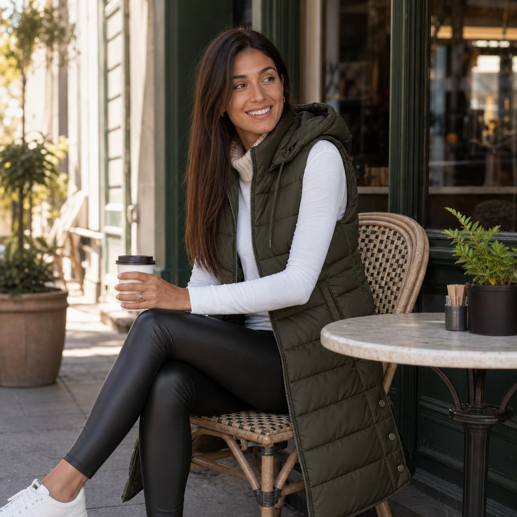 Wearbella – Longline Zip-Up Puffer Vest