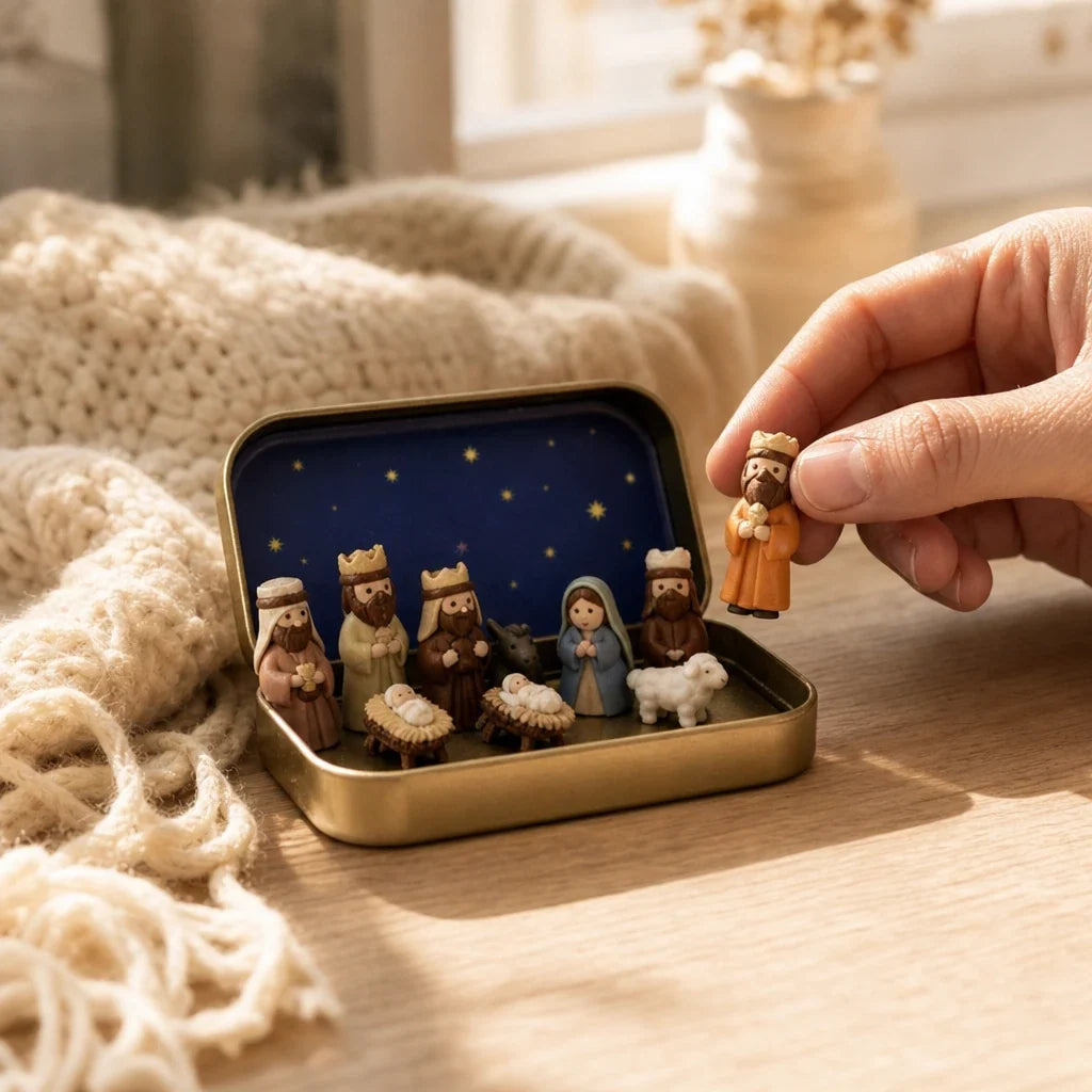 Little Bethlehem – Miniature Nativity Scene Keepsake Tin