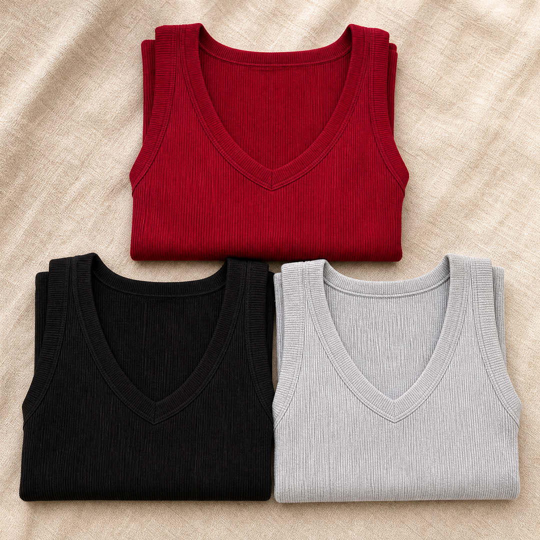 Wearbella™ - Ribbed V-Neck Tank