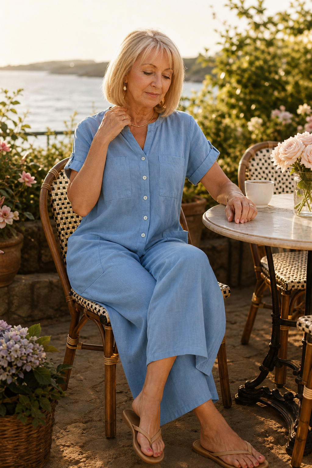 Wearbella – Loose-Fit Wide-Leg Pocketed Jumpsuit