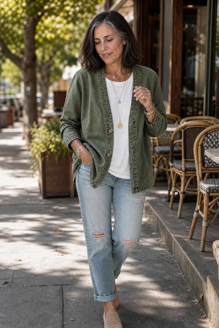 Corriveau – Washed Denim-Look Jacket