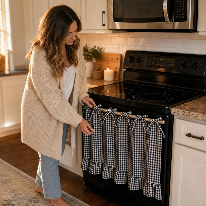 Hearthgrid – Gingham Oven Door Curtain