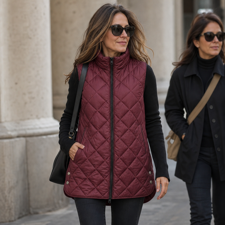 Quilta – Long Quilted Hooded Sleeveless Vest