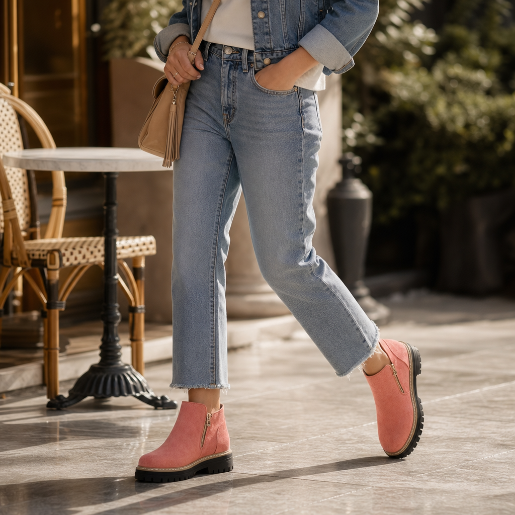 Stepwell – Square-Heel Cushioned Ankle Boots
