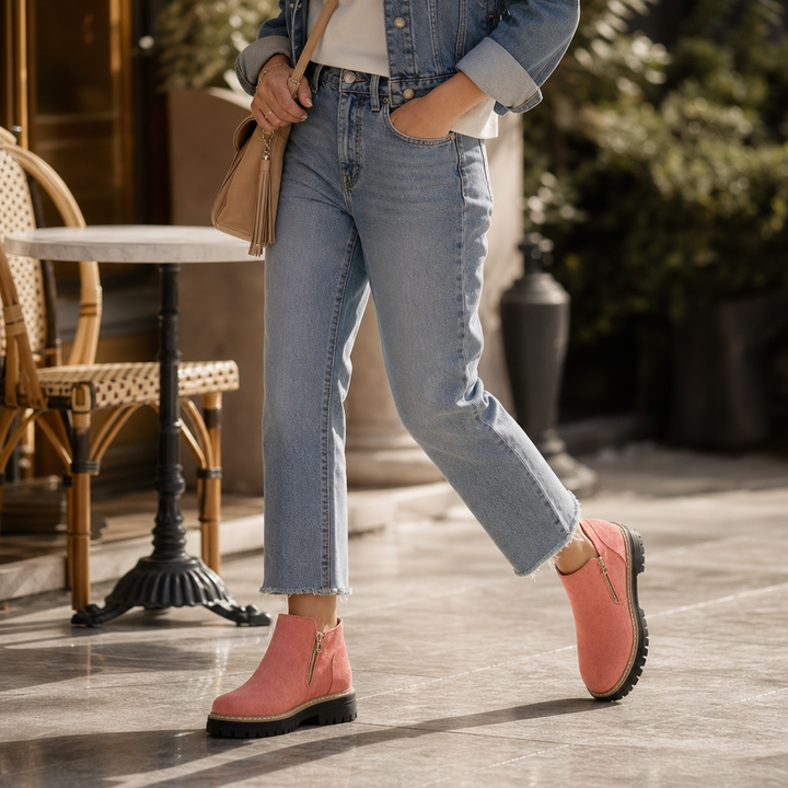 Stepwell – Square-Heel Cushioned Ankle Boots