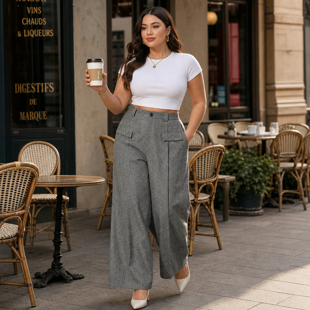 Wearbella – High-Waisted Tailored Wide-Leg Trousers