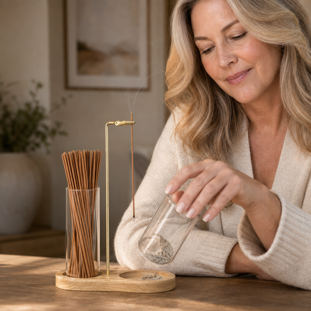Ashvia – Dual Glass Cup Incense Ash Catcher