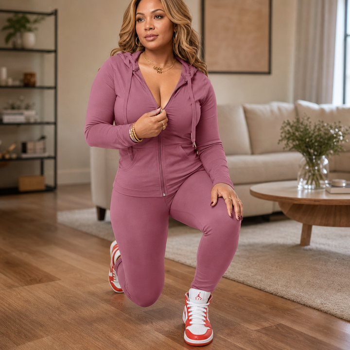Denimova – Faux Patchwork Stretch Tracksuit